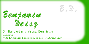 benjamin weisz business card
