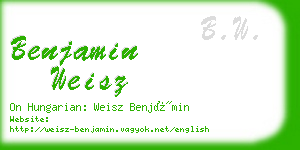 benjamin weisz business card